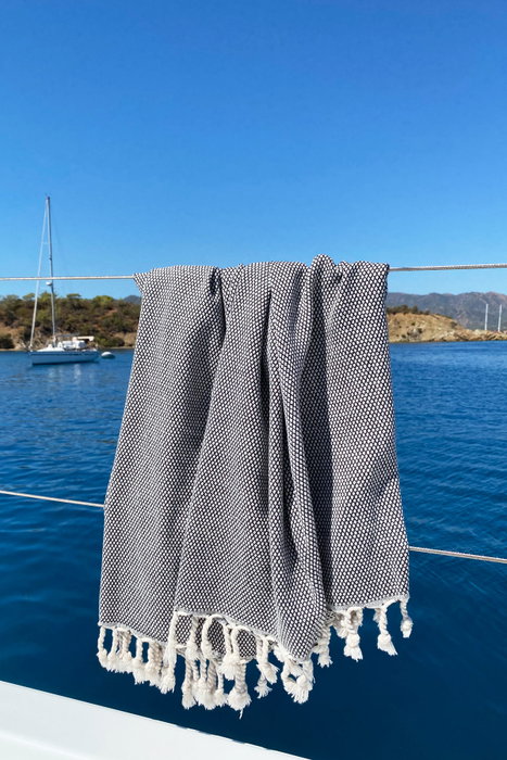Mijölnir Likya Toalla de Playa Fouta Blanco y Negro Mijölnir Likya Toalla de Playa Fouta Blanco y Negro
